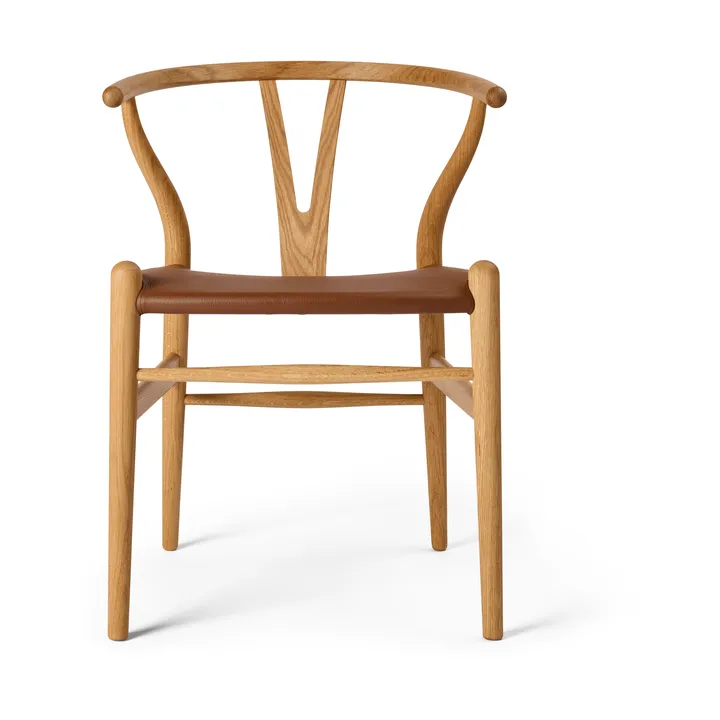 CH24P Y-stol - Lær Loke 7060-oljet eik - Carl Hansen & Søn
