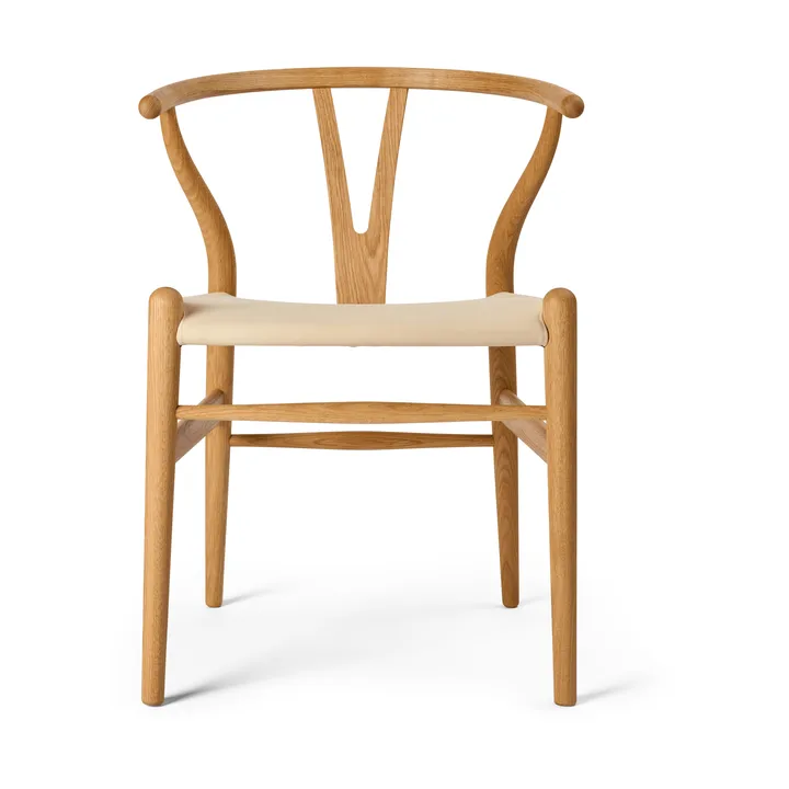 CH24P Y-stol - Lær Terra 20364-oljet eik - Carl Hansen & Søn