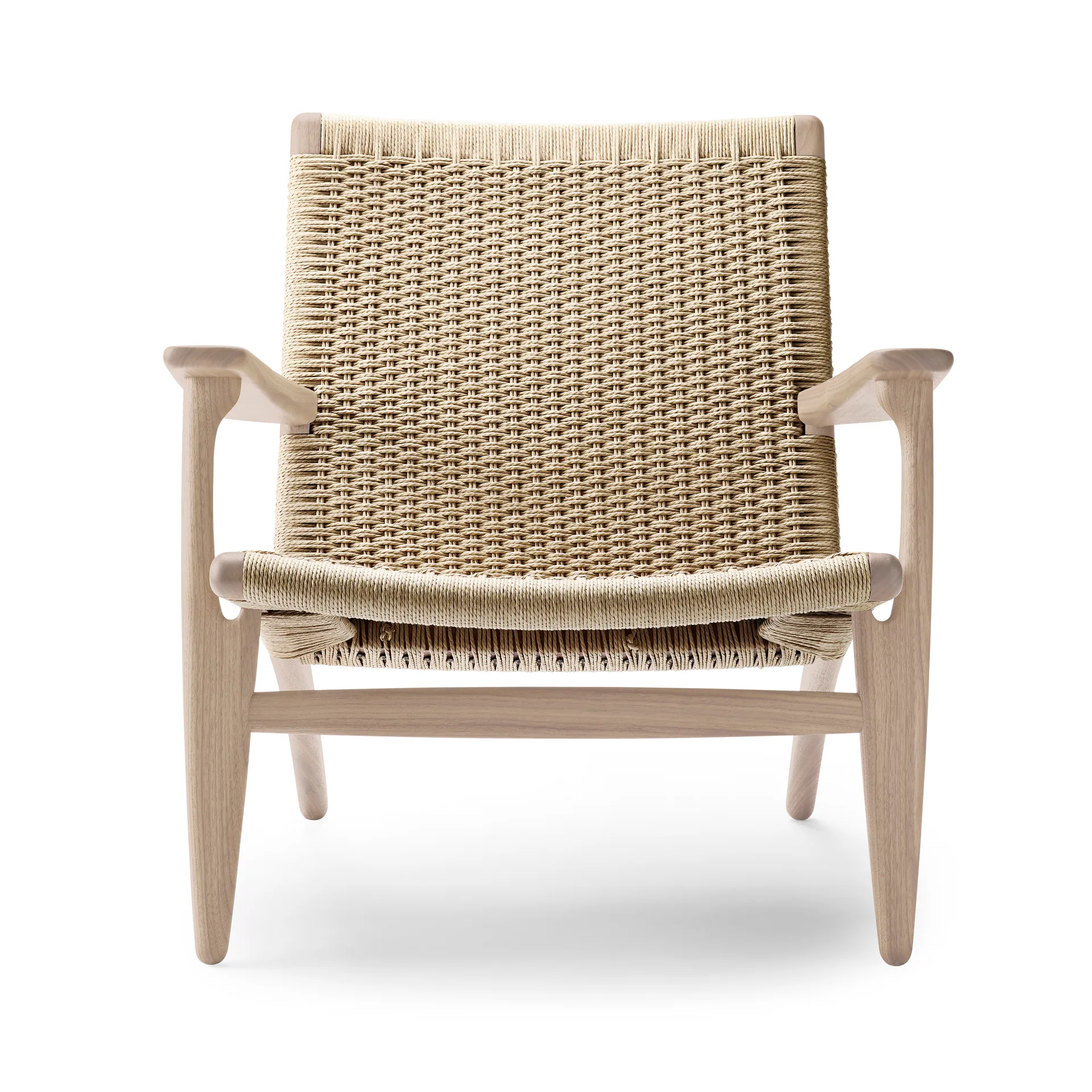 CH25 lenestol, Hvitoljet eik-naturflettet Carl Hansen & Søn