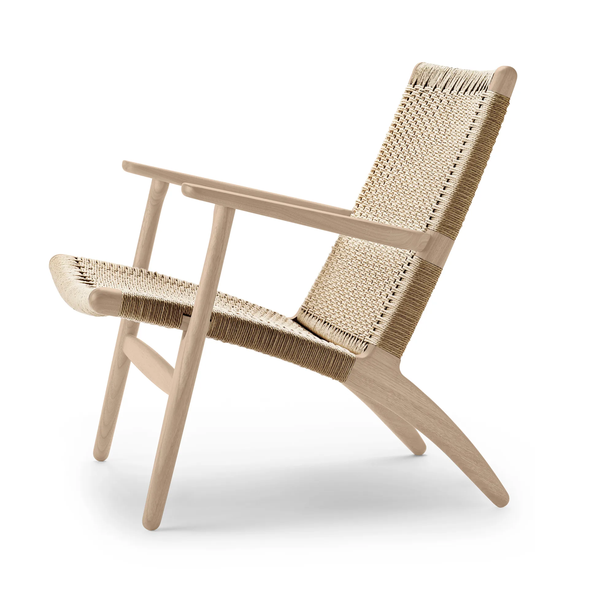 CH25 lenestol, Hvitoljet eik-naturflettet Carl Hansen & Søn