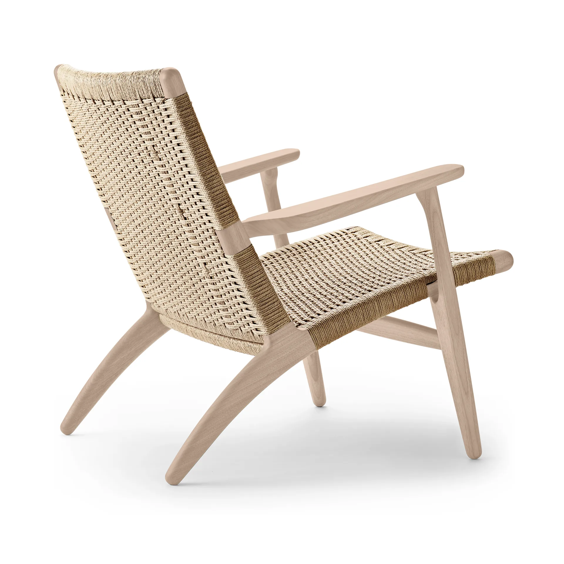 CH25 lenestol, Hvitoljet eik-naturflettet Carl Hansen & Søn