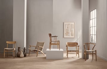 CH25 lenestol - Hvitoljet eik-naturflettet - Carl Hansen & Søn