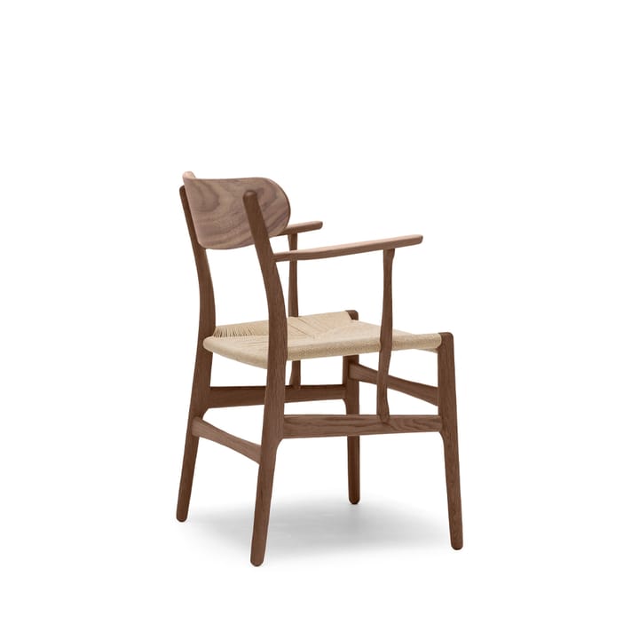 CH26 armlenestol, Oljet valnøtt-naturflettet Carl Hansen & Søn