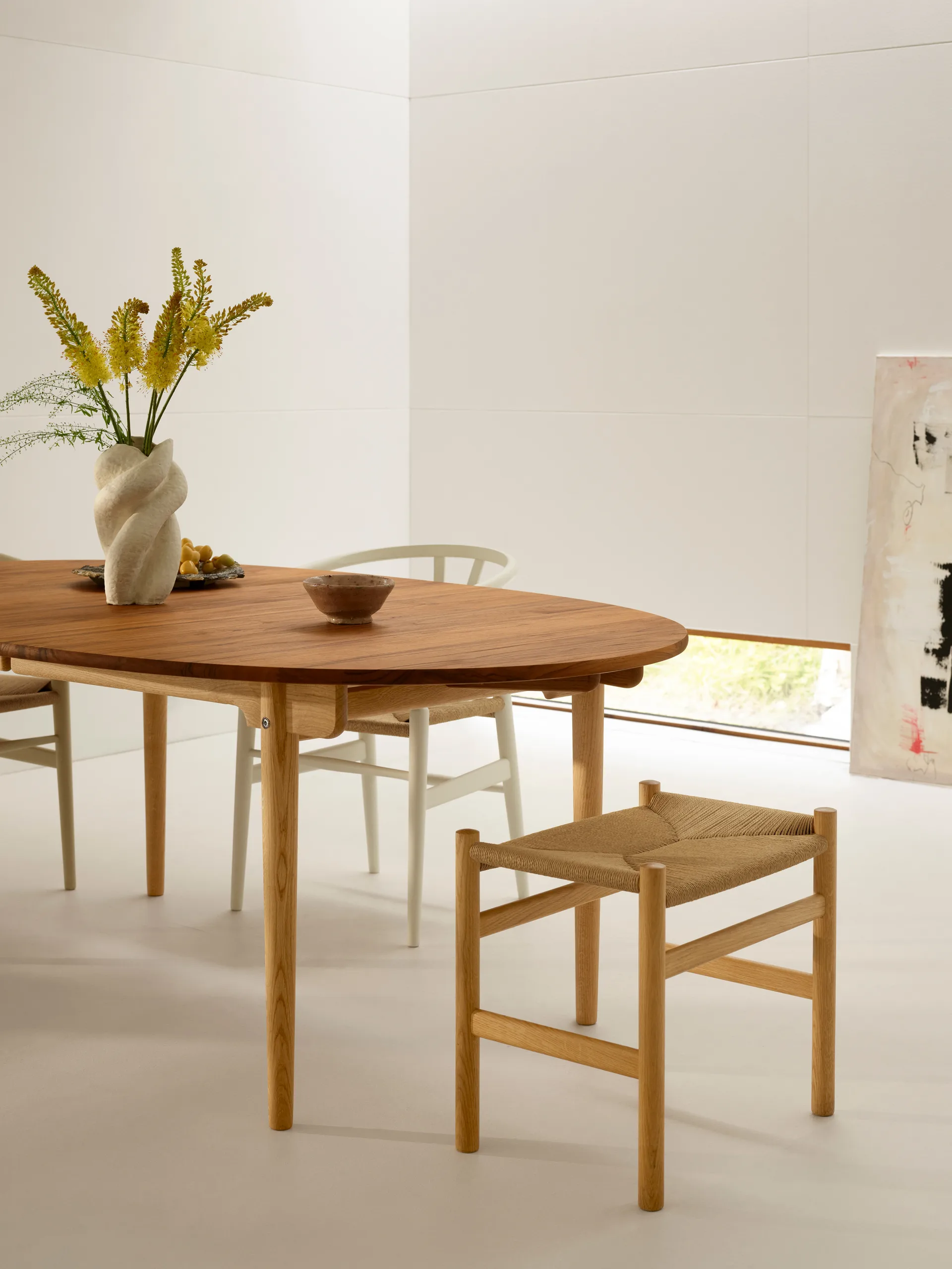 CH338 spisebord + 1 ilegg Special Edition, Teak-eik Carl Hansen & Søn