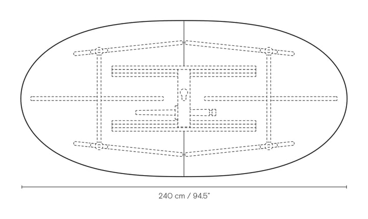 CH339 spisebord uttrekkbart med plass til 2 ilegg, Hvitskurt eik Carl Hansen & Søn