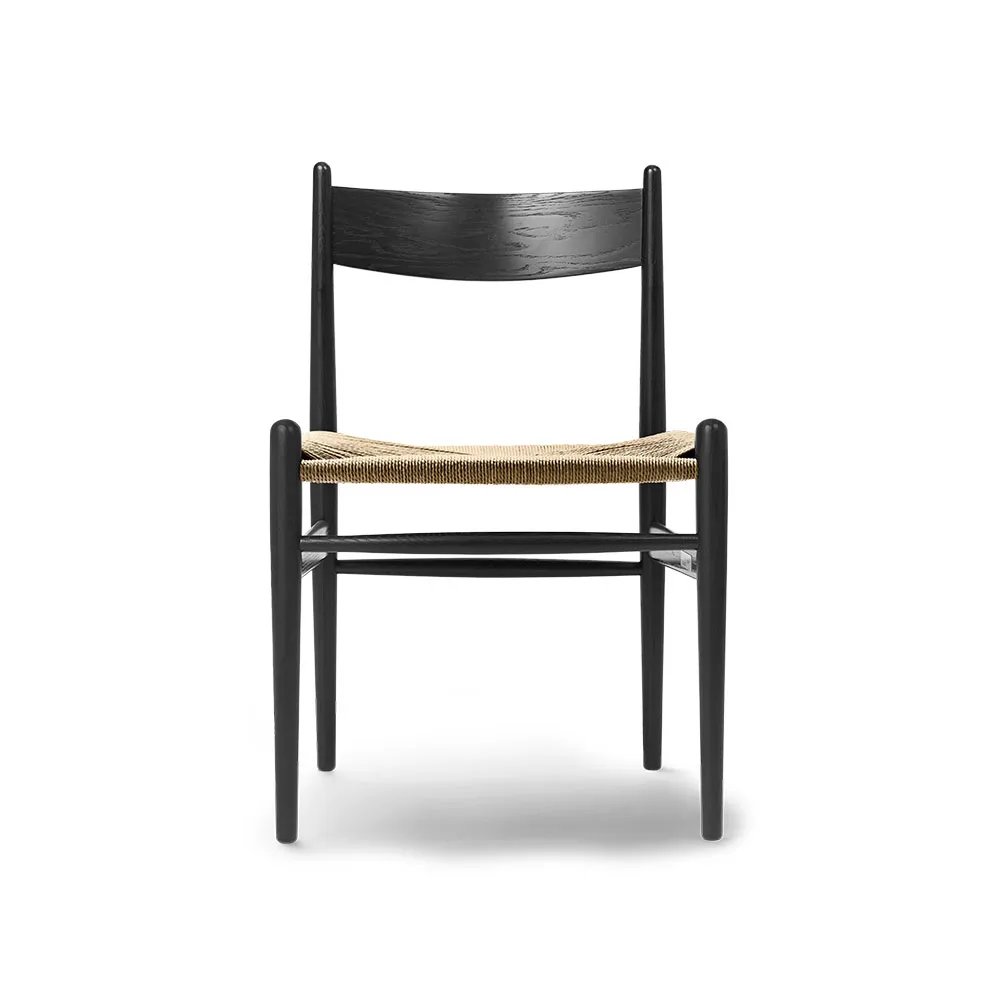 CH36 stol, Svartlakkert eg-naturflettet Carl Hansen & Søn