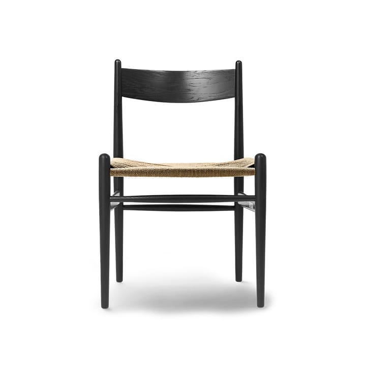 CH36 stol - Svartlakkert-naturflettet - Carl Hansen & Søn