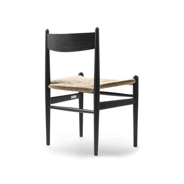 CH36 stol - Svartlakkert-naturflettet - Carl Hansen & Søn