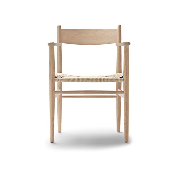 CH37 armlenestol - Hvitoljet eik-naturflettet - Carl Hansen & Søn