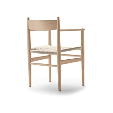 CH37 armlenestol - Hvitoljet eik-naturflettet - Carl Hansen & Søn