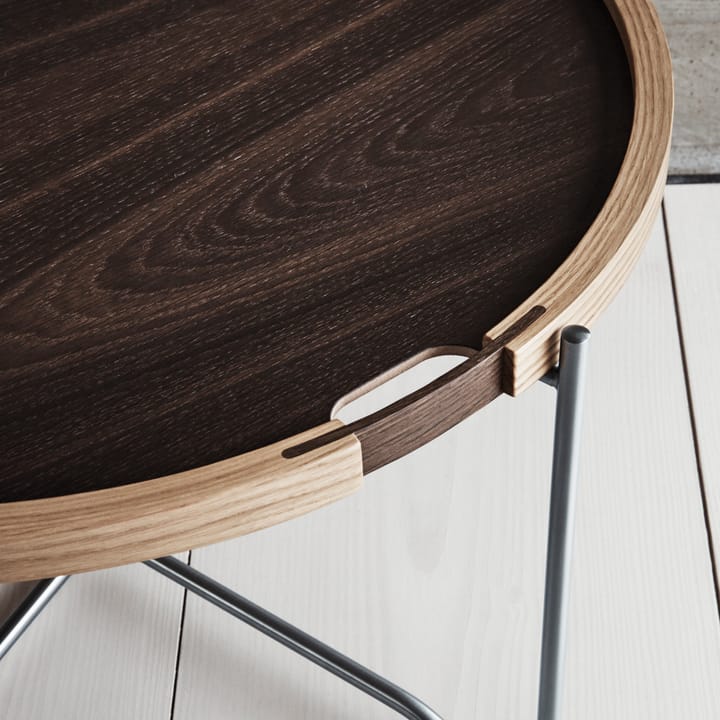 CH417 Tray brickbord rustfritt stål, Røkoljet eik Carl Hansen & Søn
