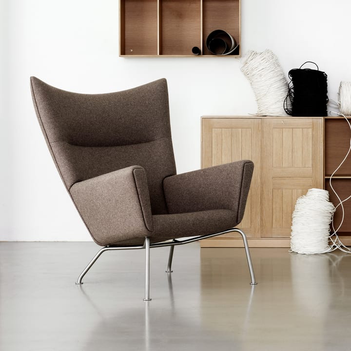 CH445 Wing Chair lenestol, Thor 301-rostfrie stålben Carl Hansen & Søn