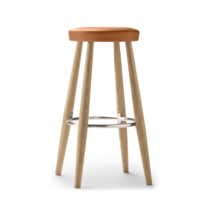 CH56 barkrakk høy - Brunt lær-oljet eikunderstell - Carl Hansen & Søn
