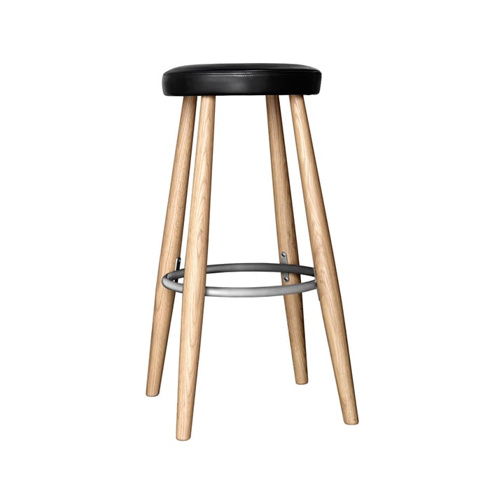 CH56 barkrakk høy - Svart lær-oljet eikunderstell - Carl Hansen & Søn