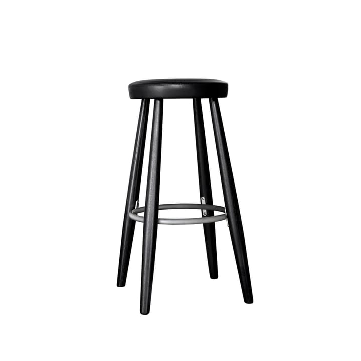 CH58 barkrakk - Svart lær-Svartlakkert understell - Carl Hansen & Søn
