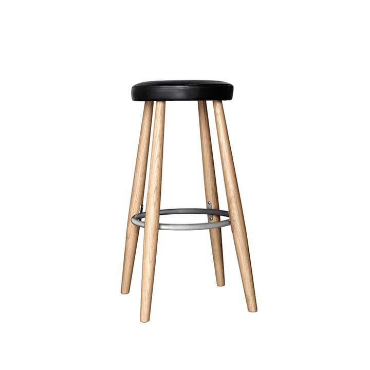 CH58 barkrakk - Svart skinn-oljet eikunderstell - Carl Hansen & Søn