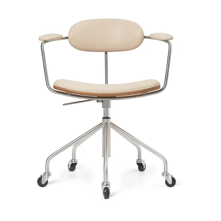 CH621 Swivel Chair snivestol - Lær Sif 90 beige-oljet eik - Carl Hansen & Søn