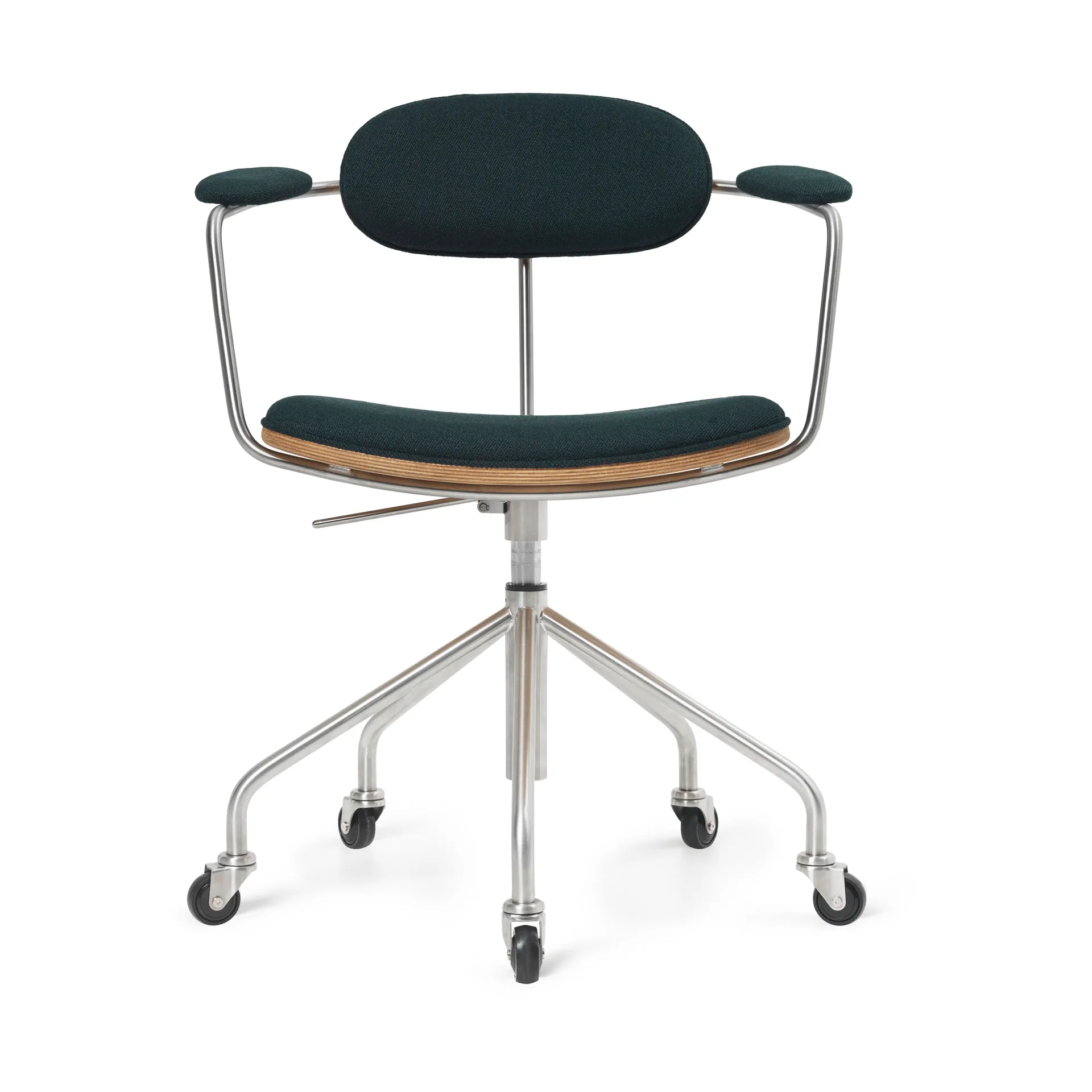 CH621 Swivel Chair snivestol, Stoff Vidar 1062 grønn-oljet eik Carl Hansen & Søn