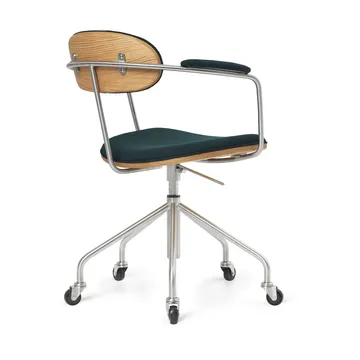 CH621 Swivel Chair snivestol - Stoff Vidar 1062 grønn-oljet eik - Carl Hansen & Søn