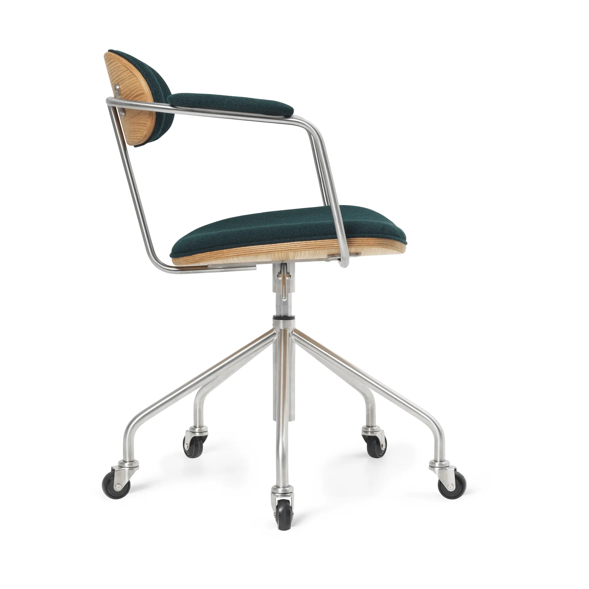 CH621 Swivel Chair snivestol, Stoff Vidar 1062 grønn-oljet eik Carl Hansen & Søn
