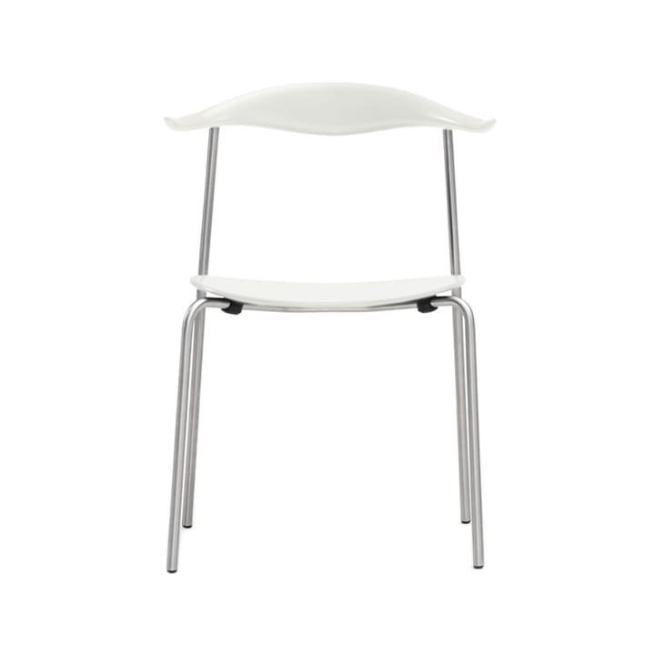 CH88T stol - Hvitlakkert bøk-rustfritt stål - Carl Hansen & Søn