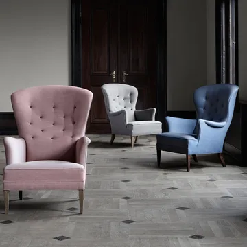 FH419 Heritage lenestol - Svartlakkert eik-lær thor 301 - Carl Hansen & Søn