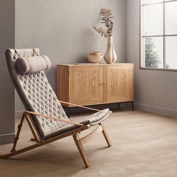FK10 Plico lenestol - Stoff canvas natur-vitoljet eik - Carl Hansen & Søn