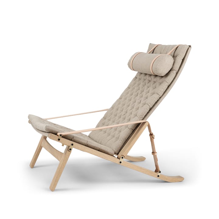 FK10 Plico lenestol - Stoff canvas natur-vitoljet eik - Carl Hansen & Søn