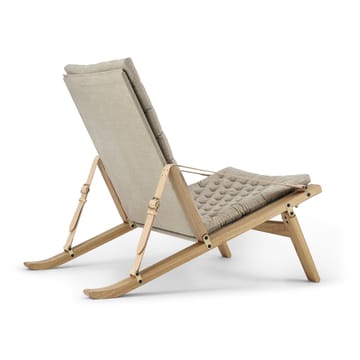 FK11 Plico lenestol - Stoff canvas natur-vitoljet eik - Carl Hansen & Søn