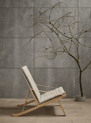 FK11 Plico lenestol - Stoff canvas natur-vitoljet eik - Carl Hansen & Søn