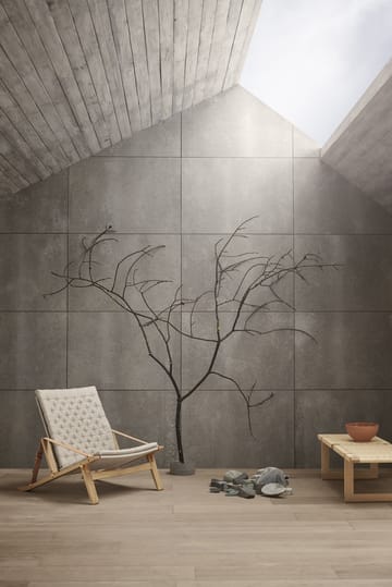 FK11 Plico lenestol - Stoff canvas natur-vitoljet eik - Carl Hansen & Søn
