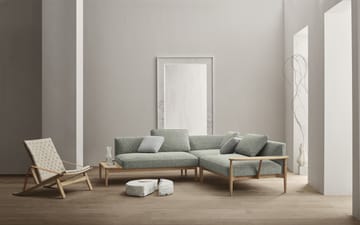 FK11 Plico lenestol - Stoff canvas natur-vitoljet eik - Carl Hansen & Søn