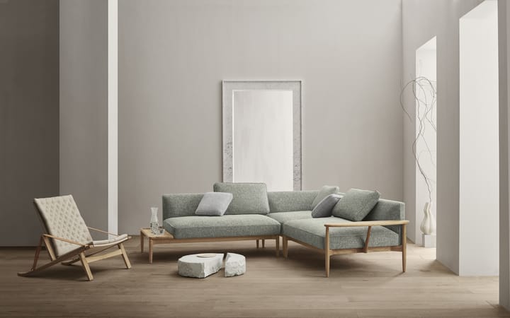 FK11 Plico lenestol, Stoff canvas natur-vitoljet eik Carl Hansen & Søn