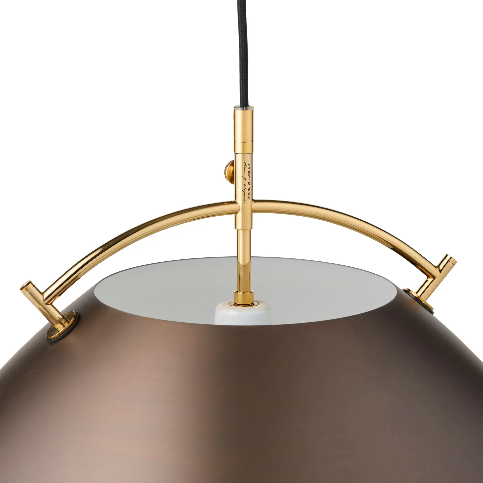 HJW37 The Pendant Birthday Edition, Antikk messing, med heis, Ø51 cm Carl Hansen & Søn