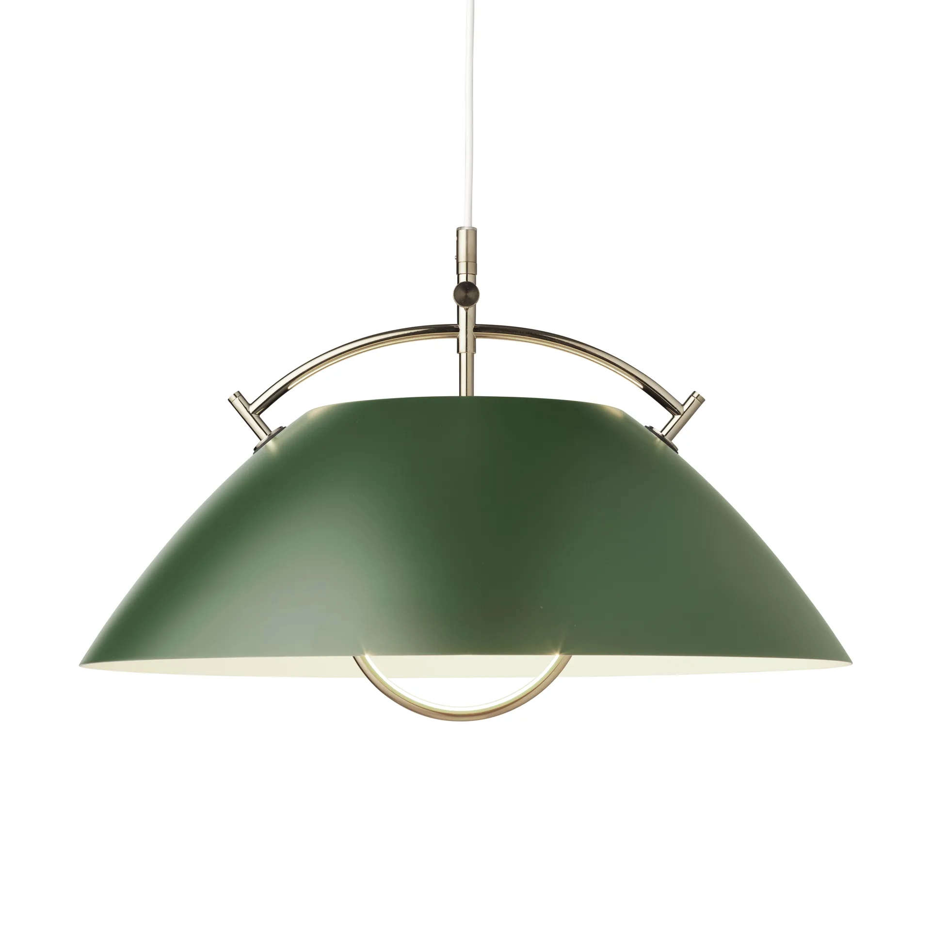 HJW37 The Pendant med hiss, Dark green-gull Carl Hansen & Søn