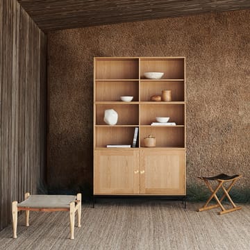 KK97170 Safari fotskammel - Thor 301 læder-svart - Carl Hansen & Søn
