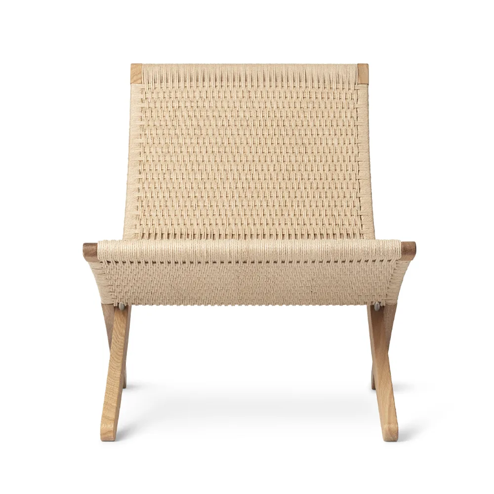 MG501 Cuba sammenleggbar lenestol eikstativ, Natur-papirsnor-oljet Carl Hansen & Søn