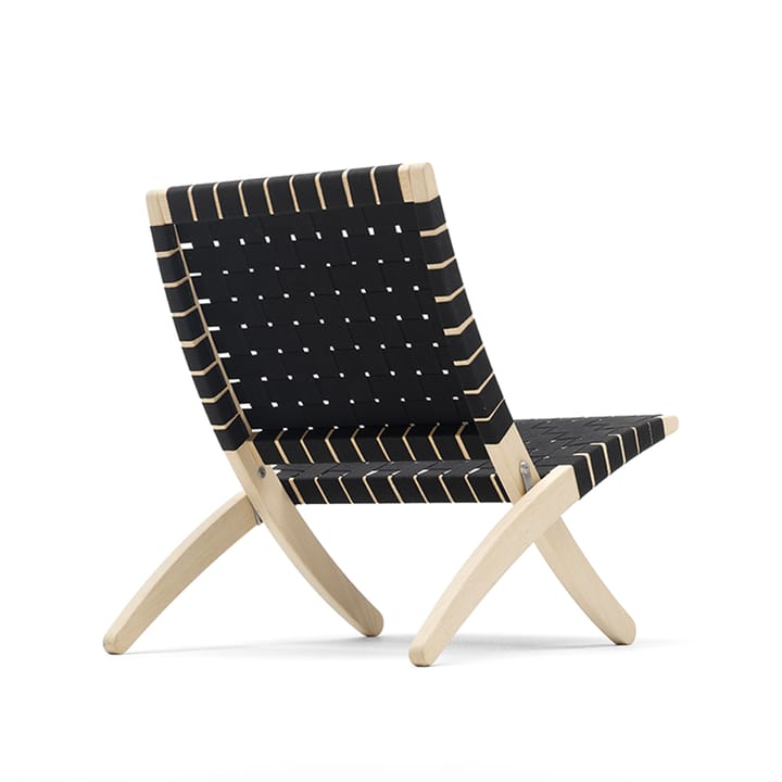 MG501 Cuba sammenleggbar lenestol eikstativ, Svart-bomullsbånd-såpet Carl Hansen & Søn