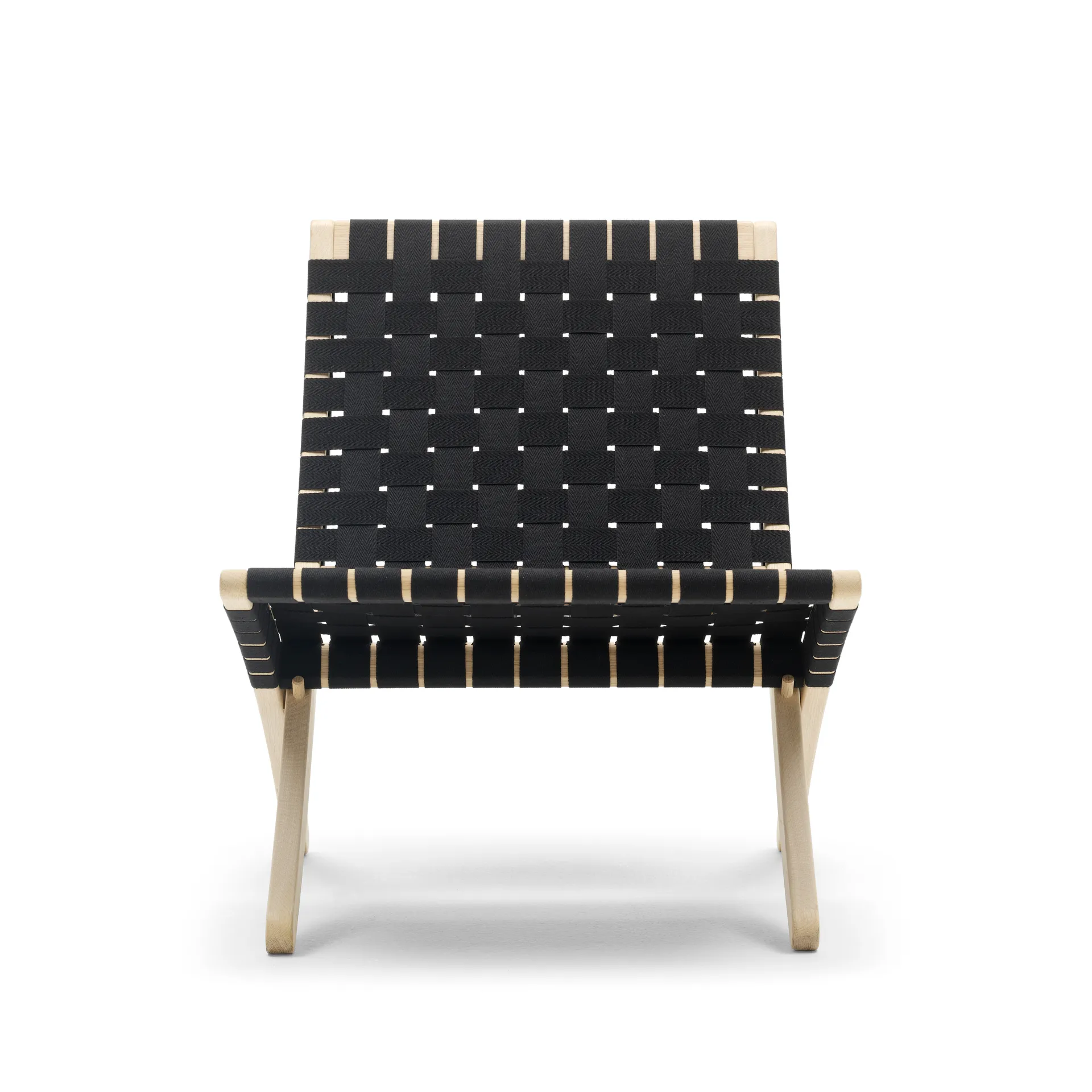 MG501 Cuba sammenleggbar lenestol eikstativ, Svart-bomullsgjord-oljad Carl Hansen & Søn