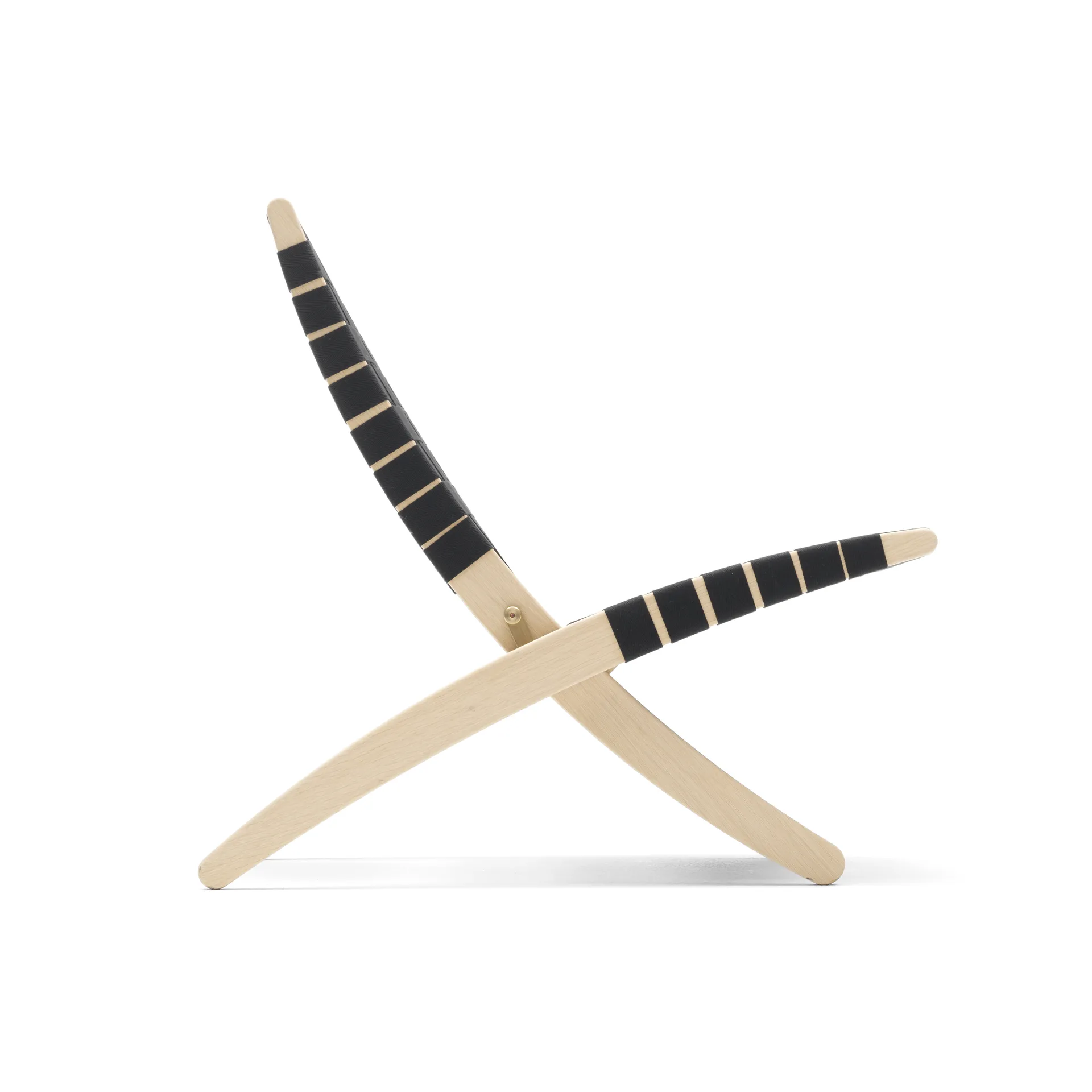 MG501 Cuba sammenleggbar lenestol eikstativ, Svart-bomullsgjord-oljad Carl Hansen & Søn