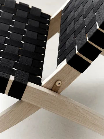 MG501 Cuba sammenleggbar lenestol eikstativ - Svart-bomullsgjord-oljad - Carl Hansen & Søn