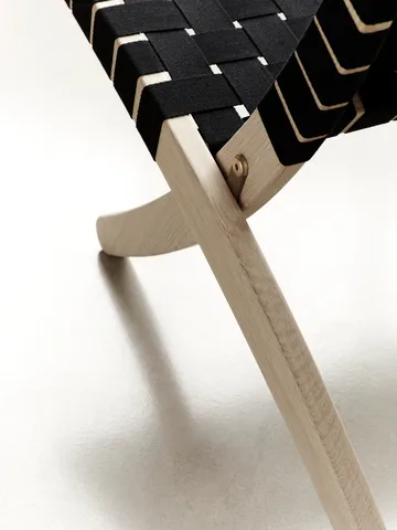 MG501 Cuba sammenleggbar lenestol eikstativ - Svart-bomullsgjord-oljad - Carl Hansen & Søn