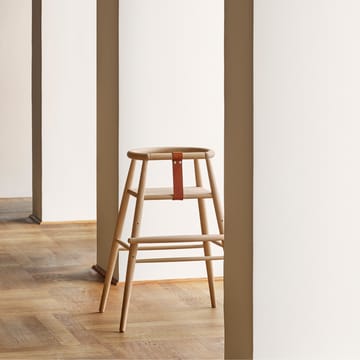 ND54 barnestol - Klarlakkert bøk-konjakk lær - Carl Hansen & Søn
