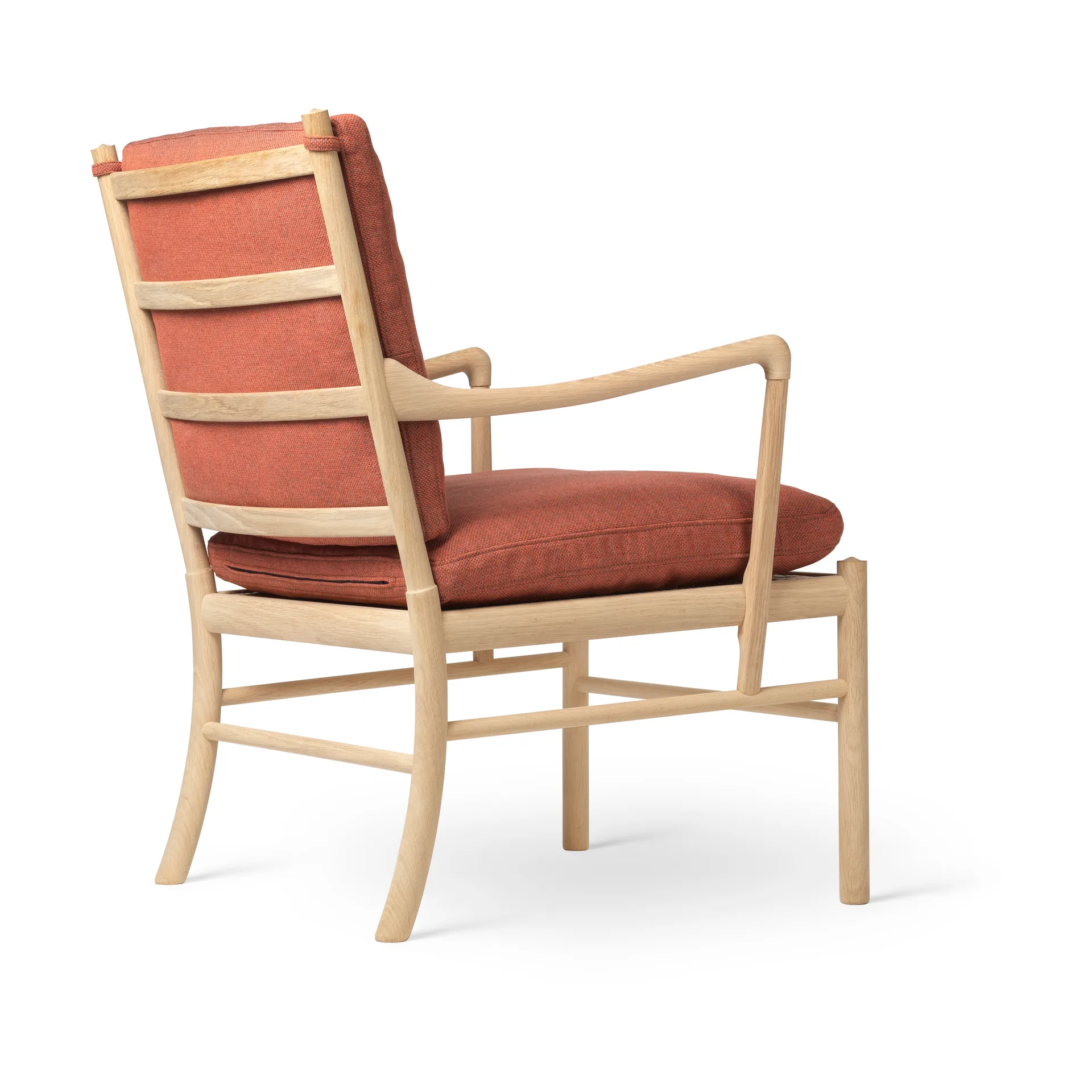 OW149 Colonial chair lenestol, Re-wool 0558-såpet eik Carl Hansen & Søn