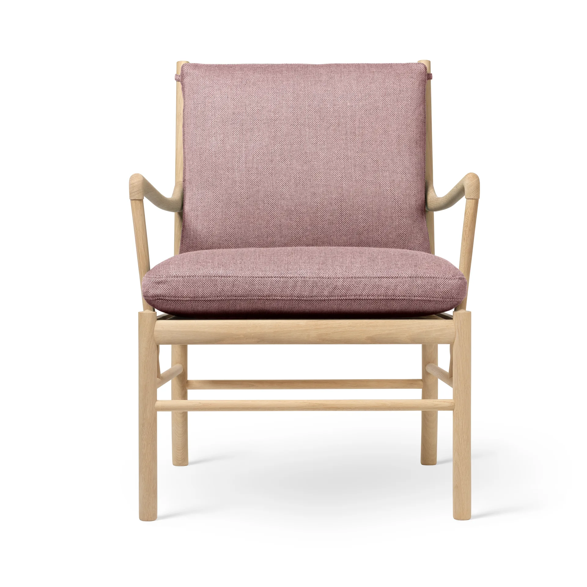 OW149 Colonial chair lenestol, Re-wool 0648-såpet eik Carl Hansen & Søn