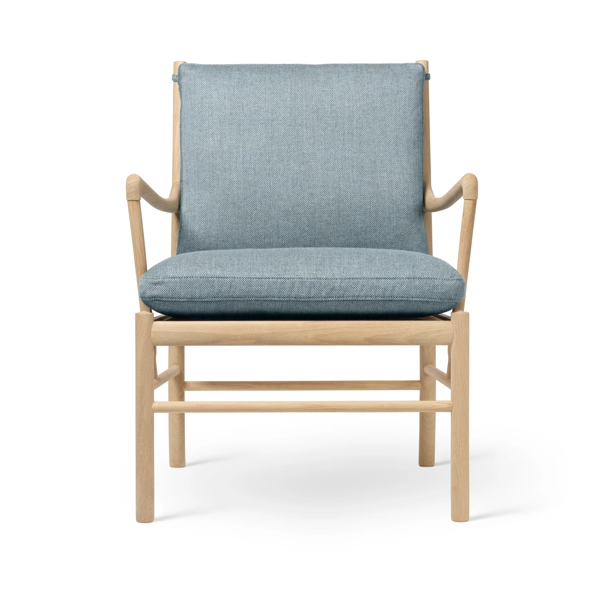 OW149 Colonial chair lenestol, Re-wool 0718-såpet eik Carl Hansen & Søn