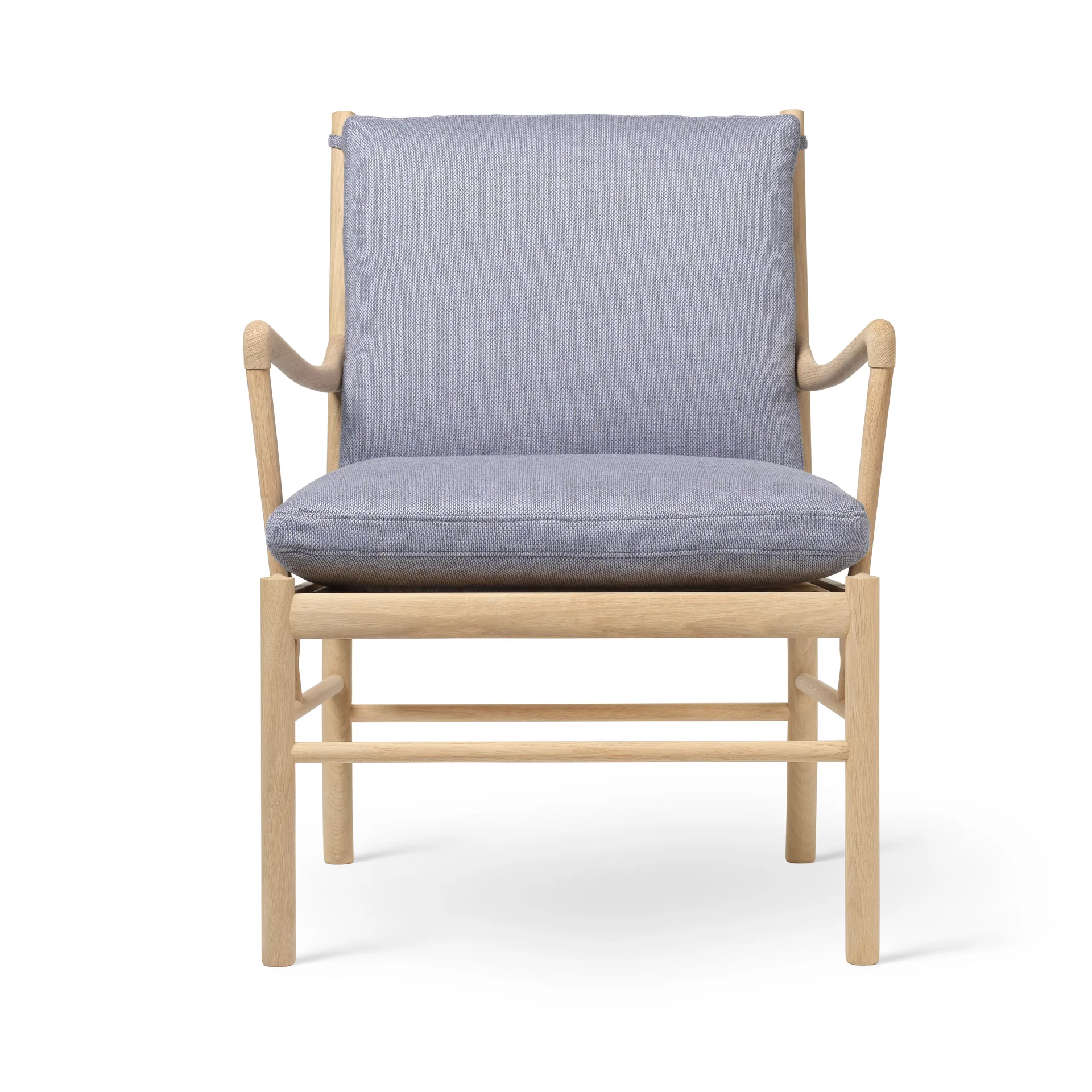 OW149 Colonial chair lenestol, Re-wool 0868-såpet eik Carl Hansen & Søn