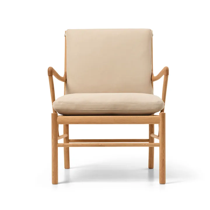OW149 Colonial chair lenestol - Terra 20365 lær-oljet eik - Carl Hansen & Søn