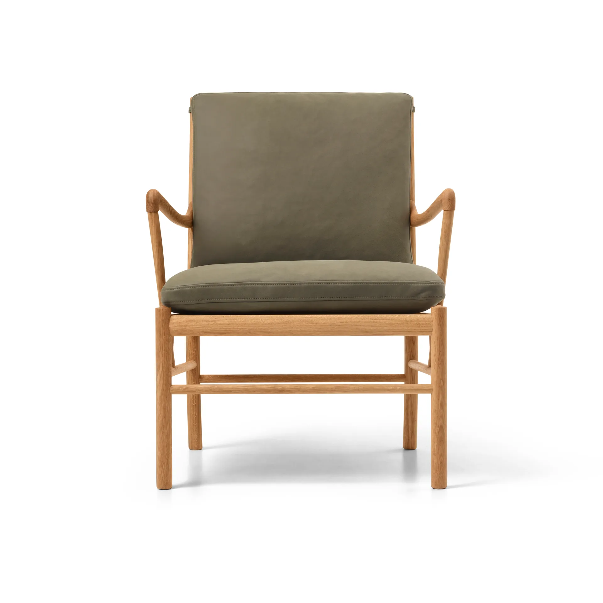 OW149 Colonial chair lenestol, Terra 20368 lær-oljet eik Carl Hansen & Søn