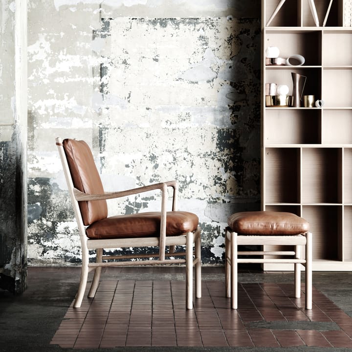 OW149 Colonial chair lenestol, Thor 301 svart-svartlakkert eik Carl Hansen & Søn